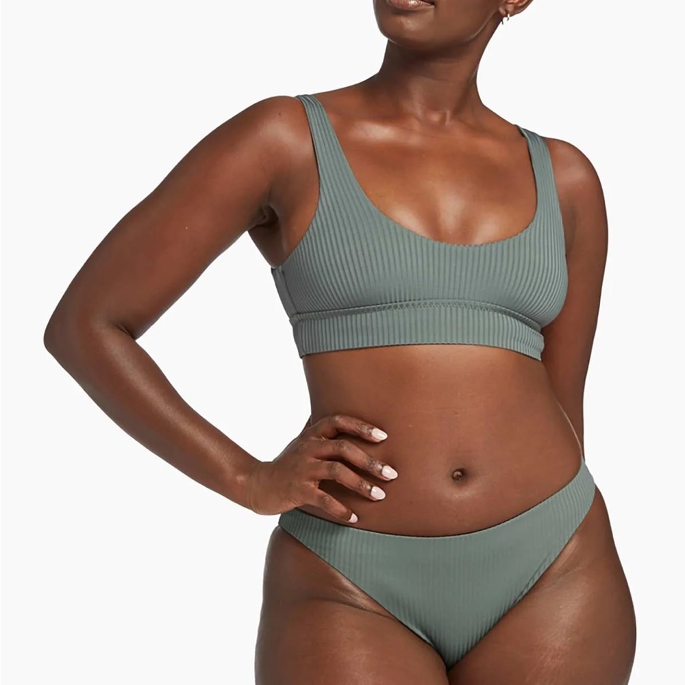 Vitamin A Sienna Tank in Sea Green EcoRib